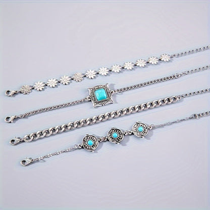 Sky Stone Lagdelt Armbåndssæt | Hvidguld