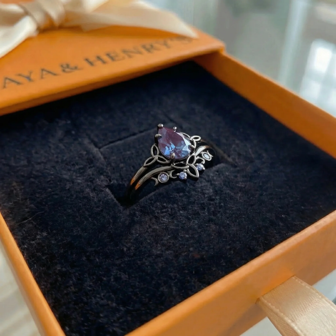 Ametyst Lag Ring | Hvidguld